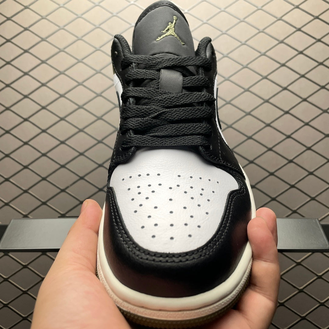 Air Jordan 1 Low "Black / Medium Olive / White"